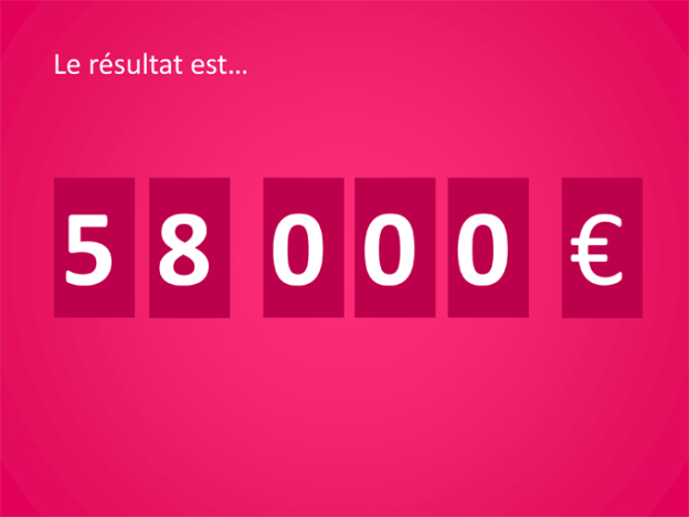 soiree remise de chèque : résultat