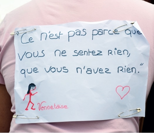 message sur dossard de la Vannetaise